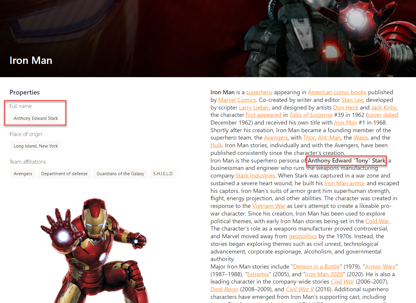 Page metadata alter-text