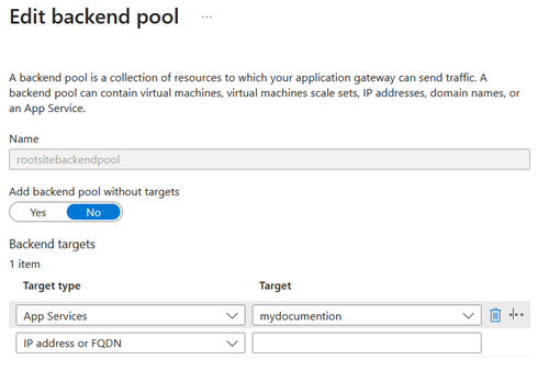 image title Backend pools