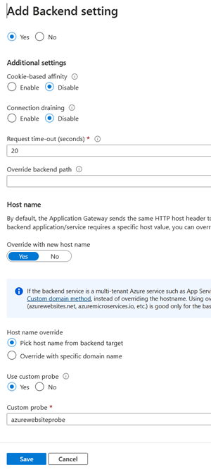 image title Backend settings